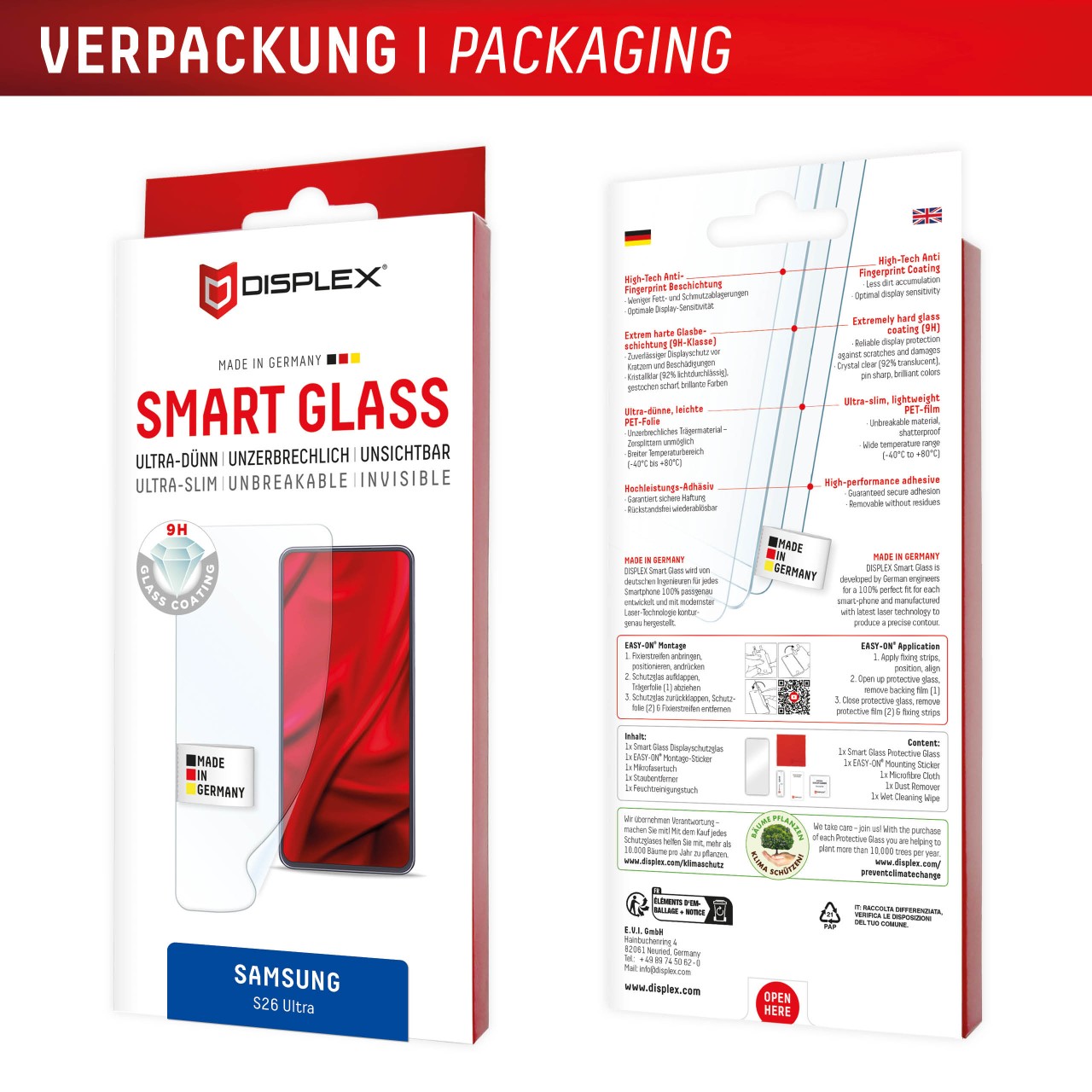 Samsung Galaxy S26 Ultra Displayschutzfolie (9H)