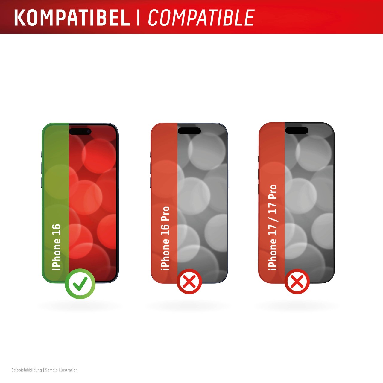 DISPLEX Panzerglas + Handyhülle Apple iPhone 16 + MountMaster