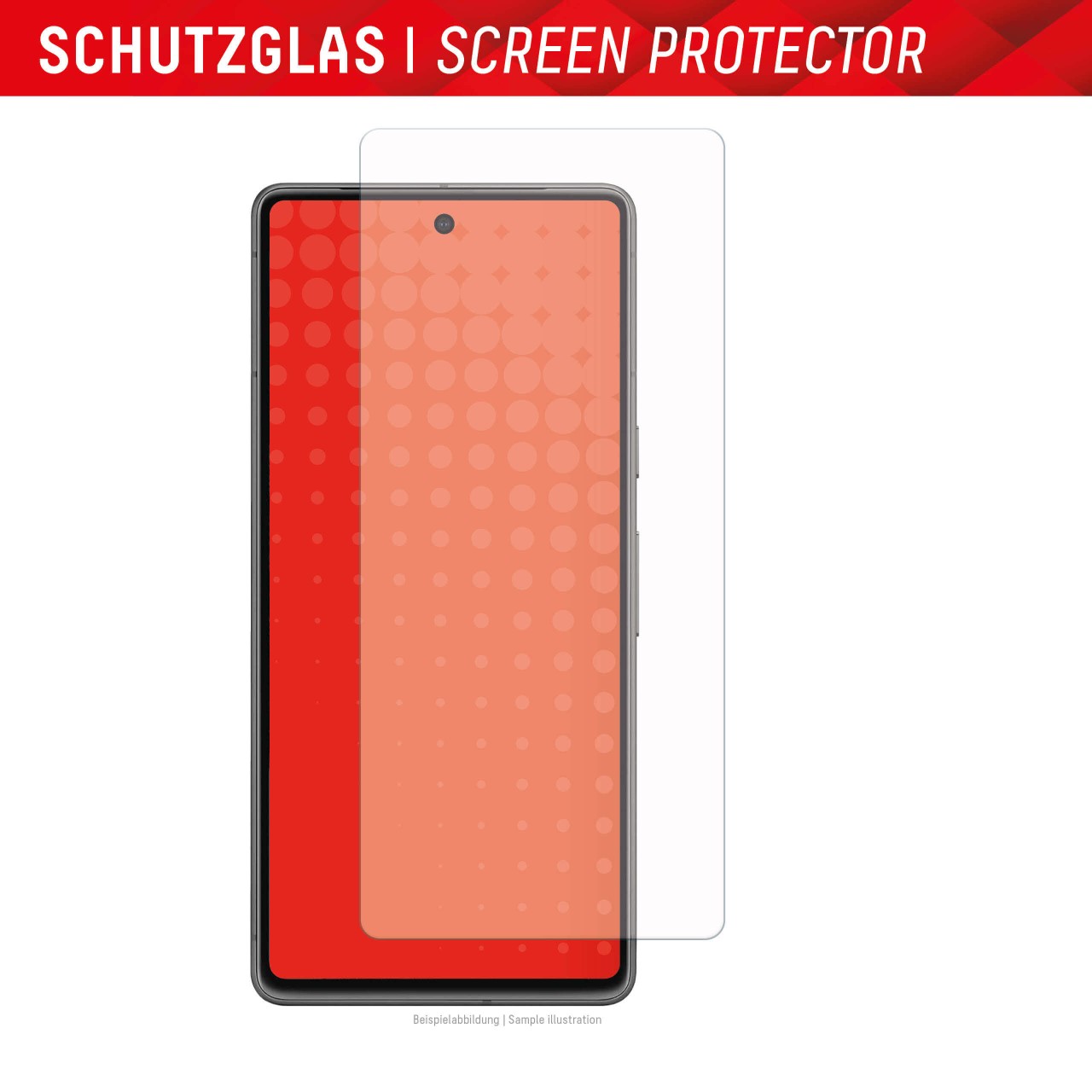 Google Pixel 7a 2D Schutzglas + Case