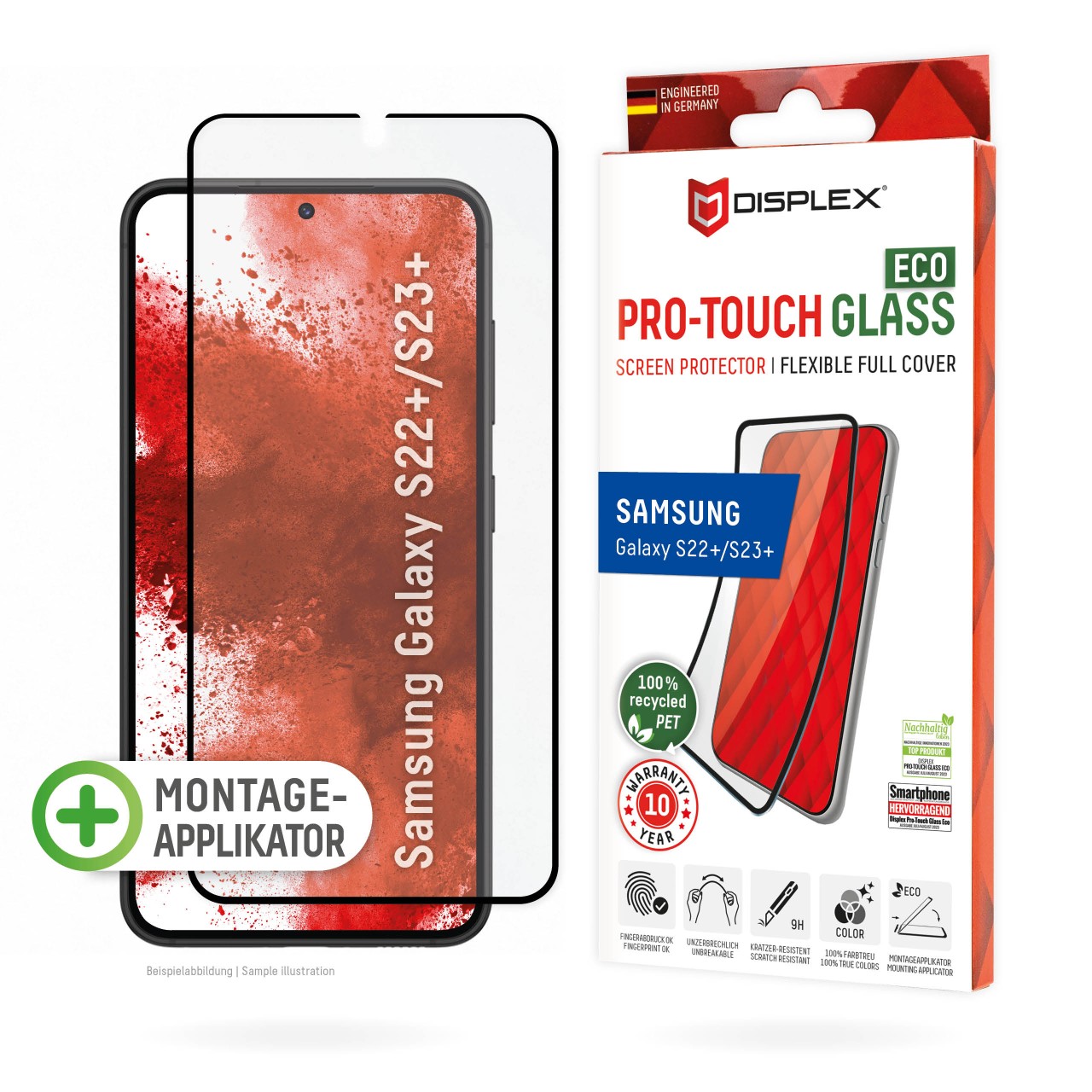 PRO-TOUCH GLASS ECO Samsung Galaxy S22+/S23+ Schutzglas Full Cover