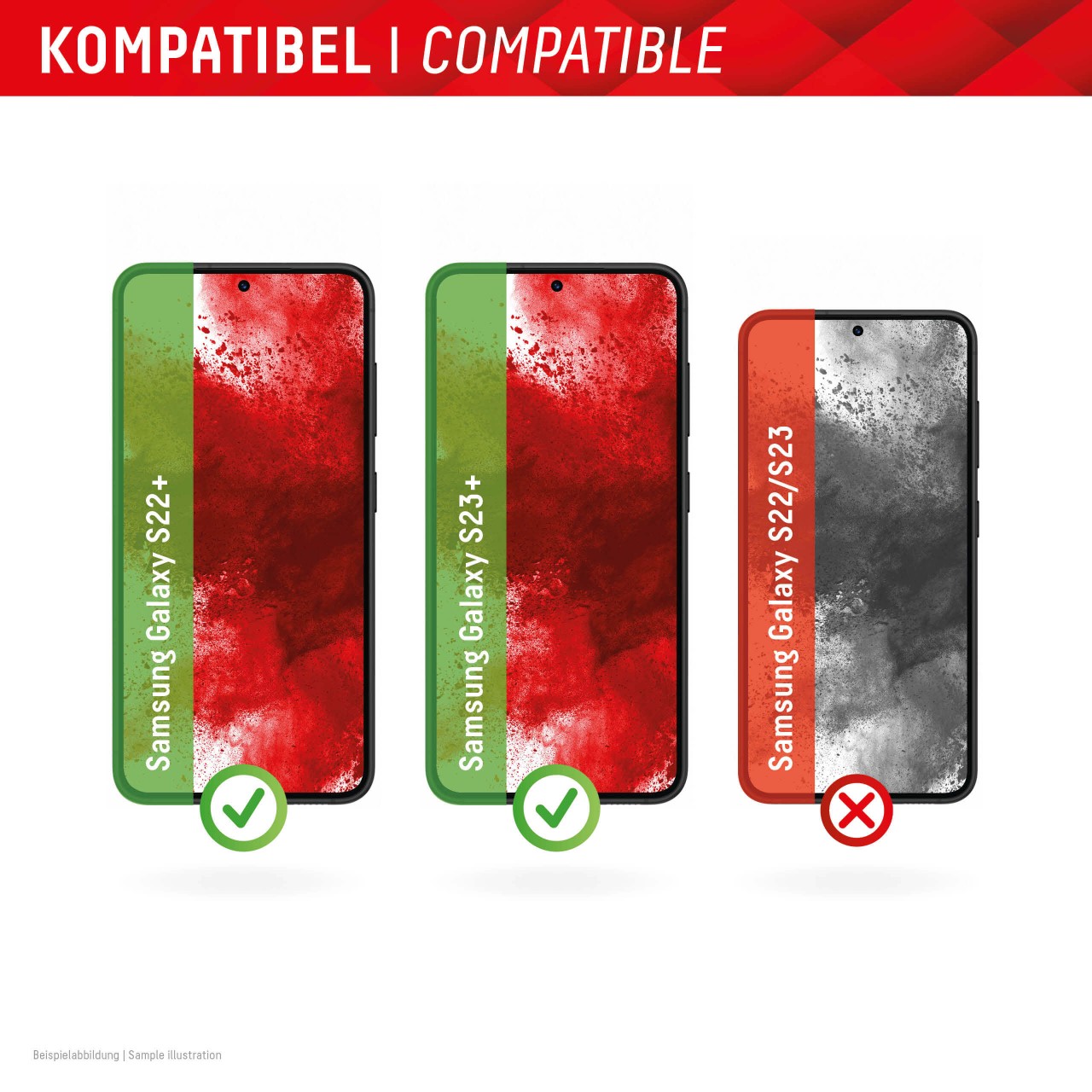 PRO-TOUCH GLASS ECO Samsung Galaxy S22+/S23+ Schutzglas Full Cover