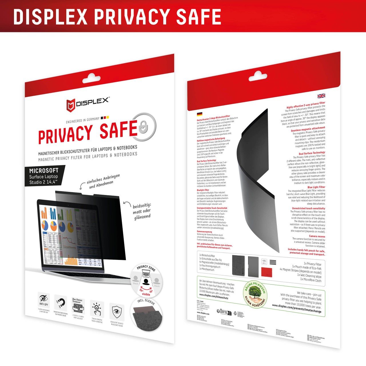 DISPLEX Privacy Safe MS Surface Laptop Studio 2, 14,4'', 3:2
