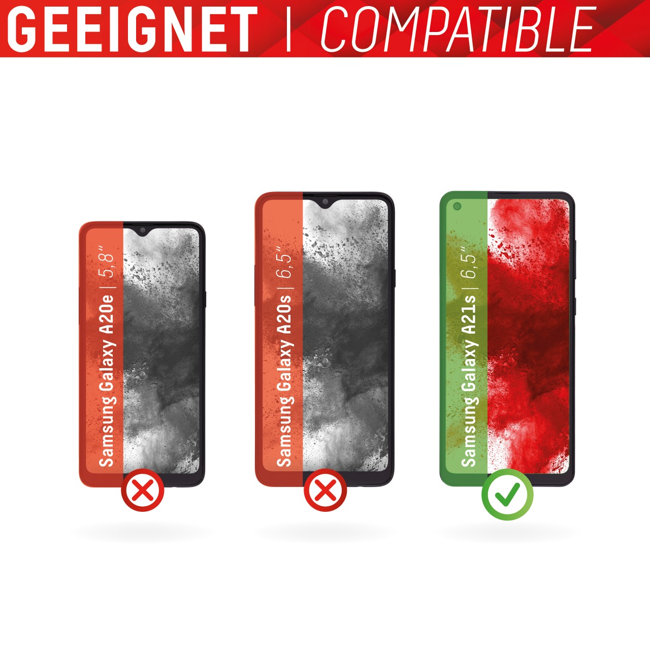 Samsung Galaxy A21s Full Cover Schutzglas