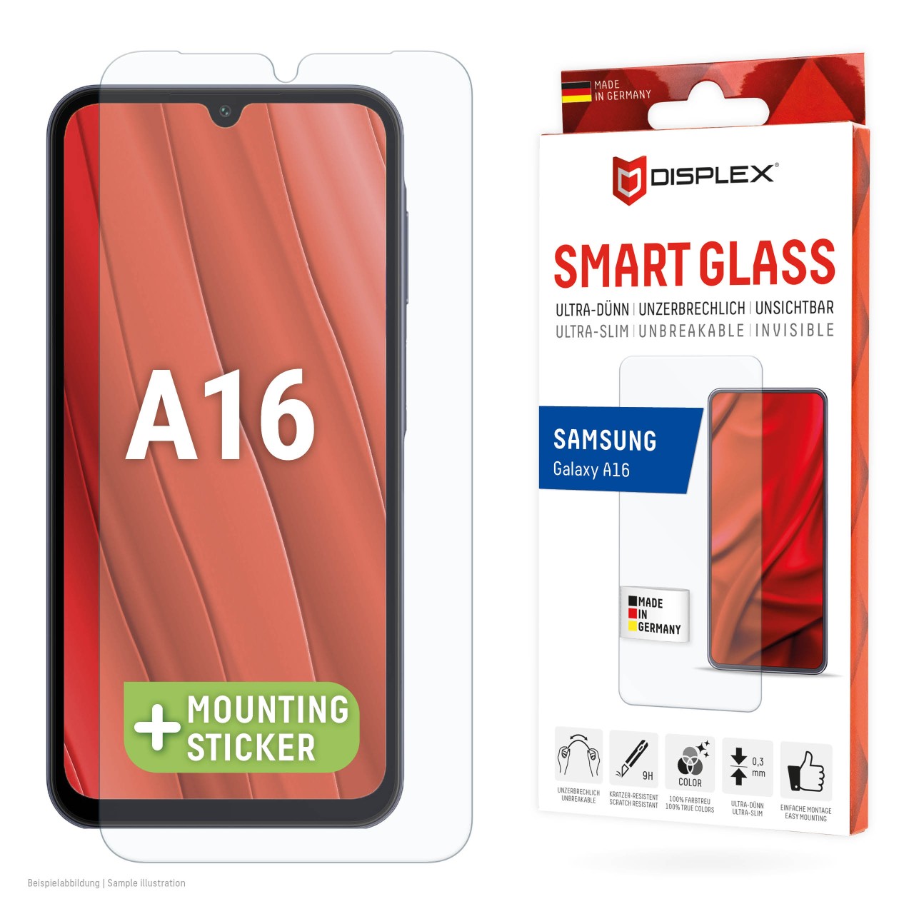Samsung Galaxy A16 Displayschutzfolie (9H)
