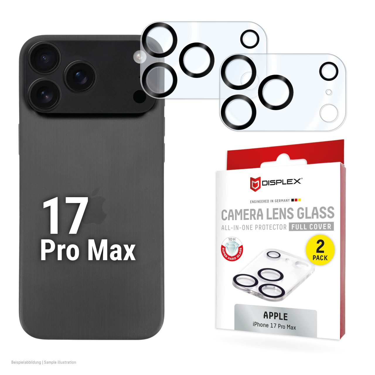 iPhone 17 Pro Max All-in-one Kamera Schutzglas, 2 Stück