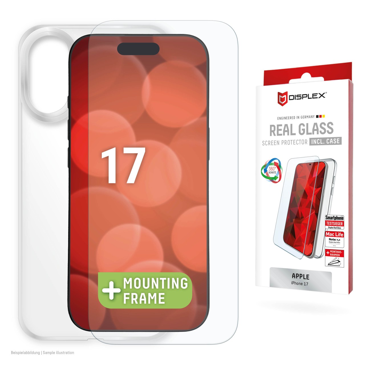 iPhone 17 Screen Protector (2D) + Case