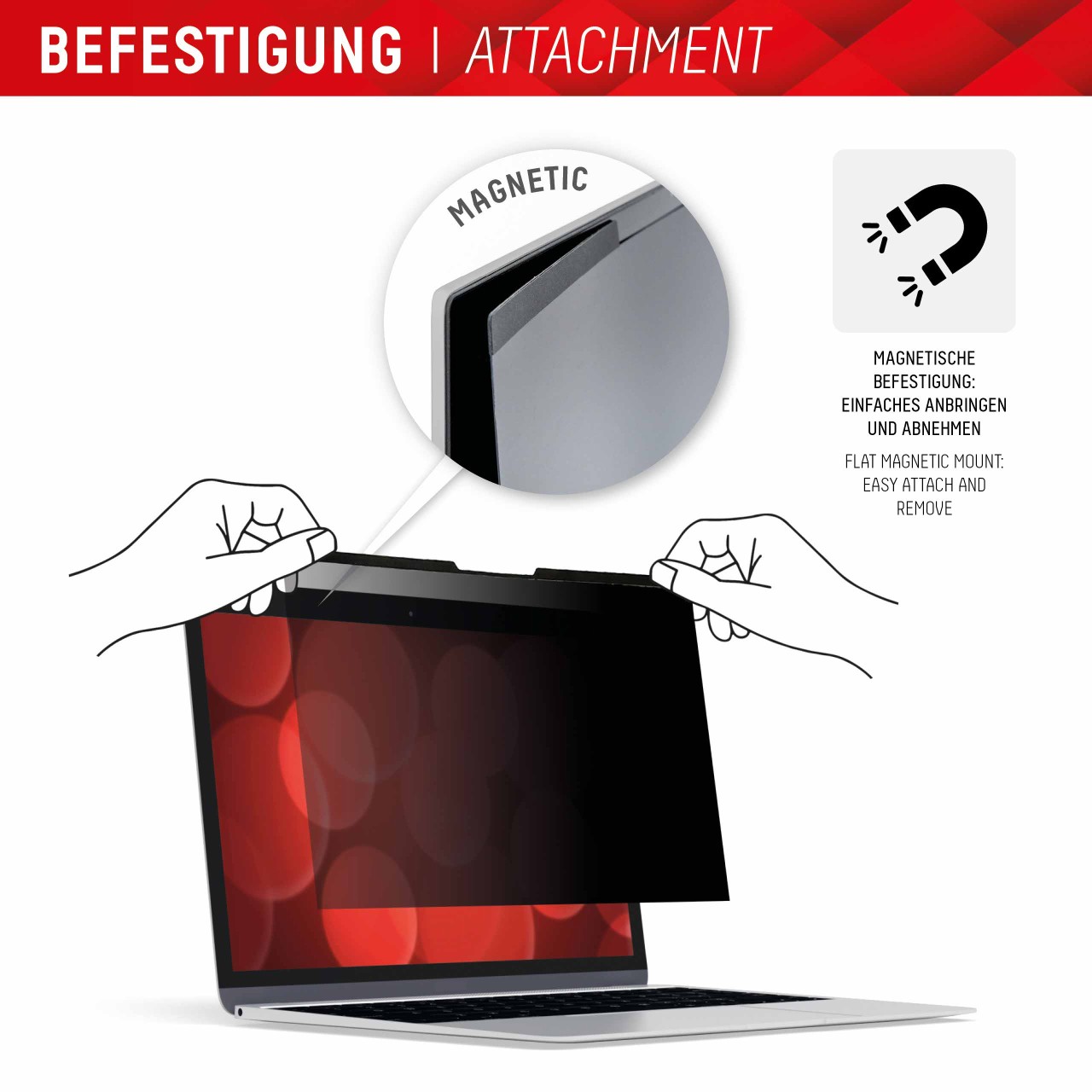 PRIVACY SAFE Magnetischer 2-Wege Blickschutzfilter für MacBook Pro 16,2‘‘