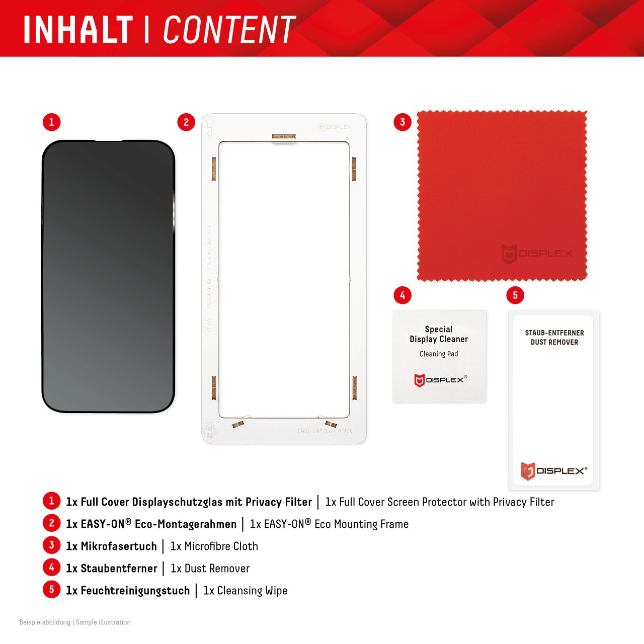 iPhone 15, iPhone 15 Pro Privacy Schutzglas