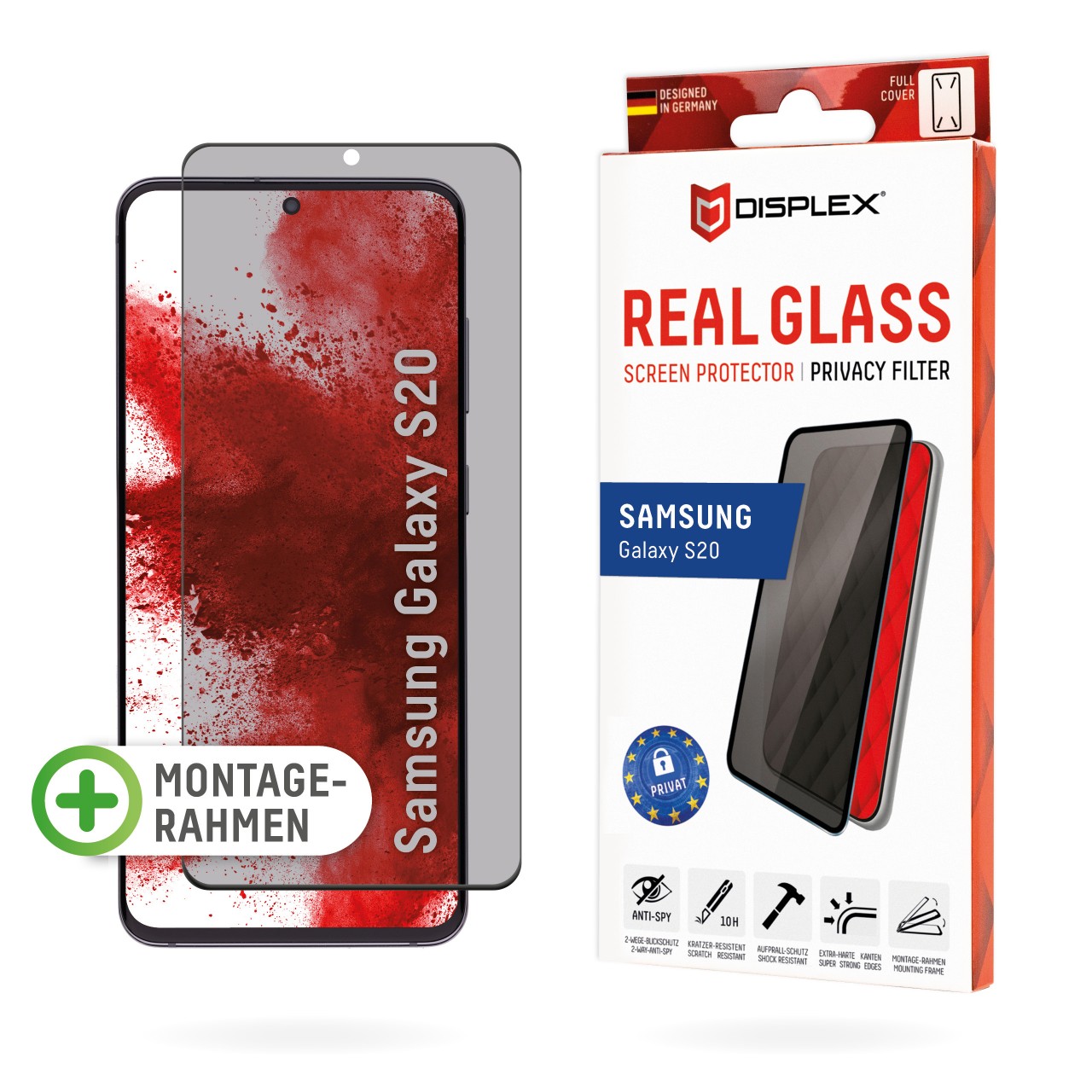 Samsung Galaxy S20/S20 5G Privacy Schutzglas