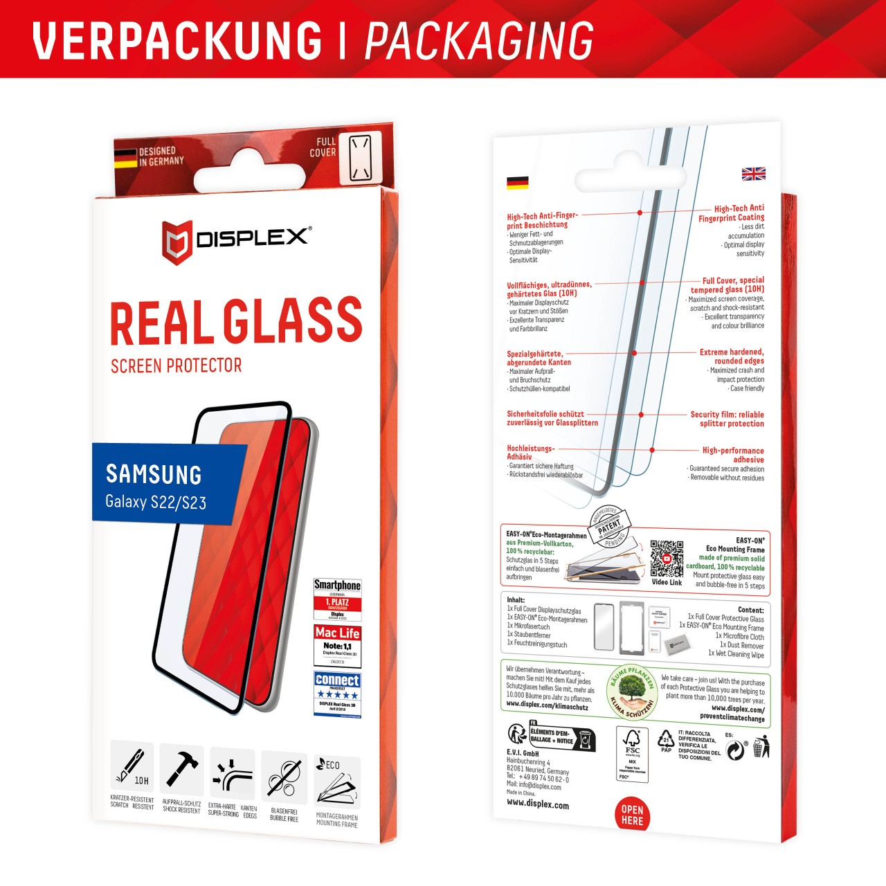 Samsung Galaxy S22/S23 Premium Full Cover Schutzglas