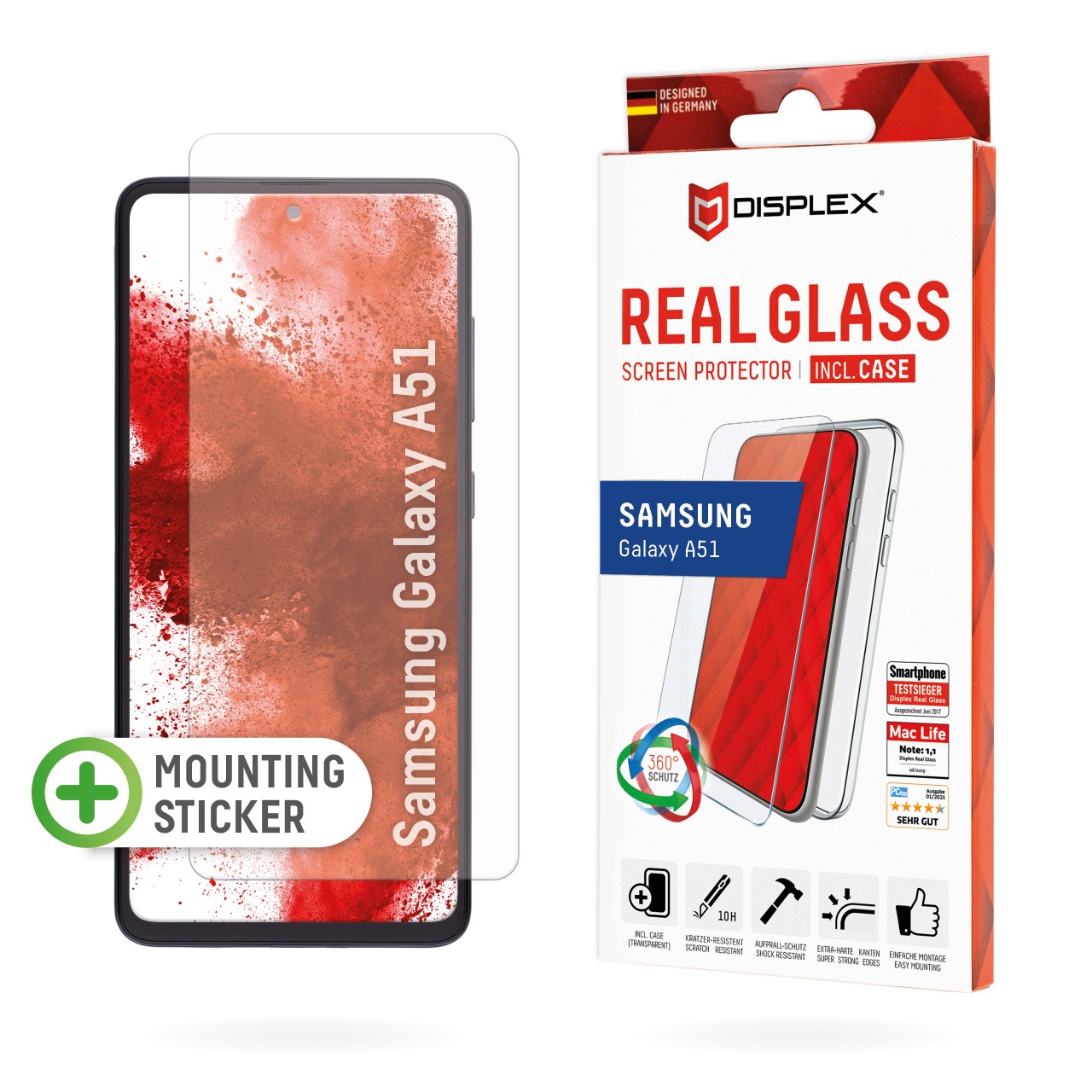 Galaxy A51 Screen Protector (2D) + Case