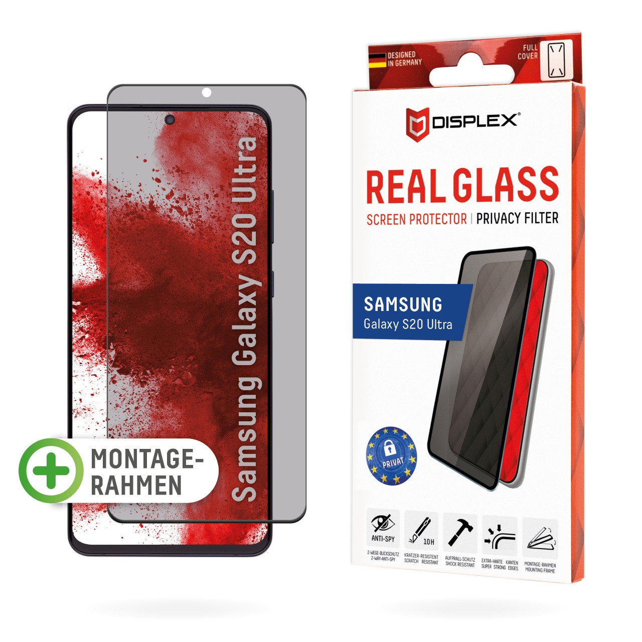 Samsung Galaxy S20 Ultra Privacy Schutzglas