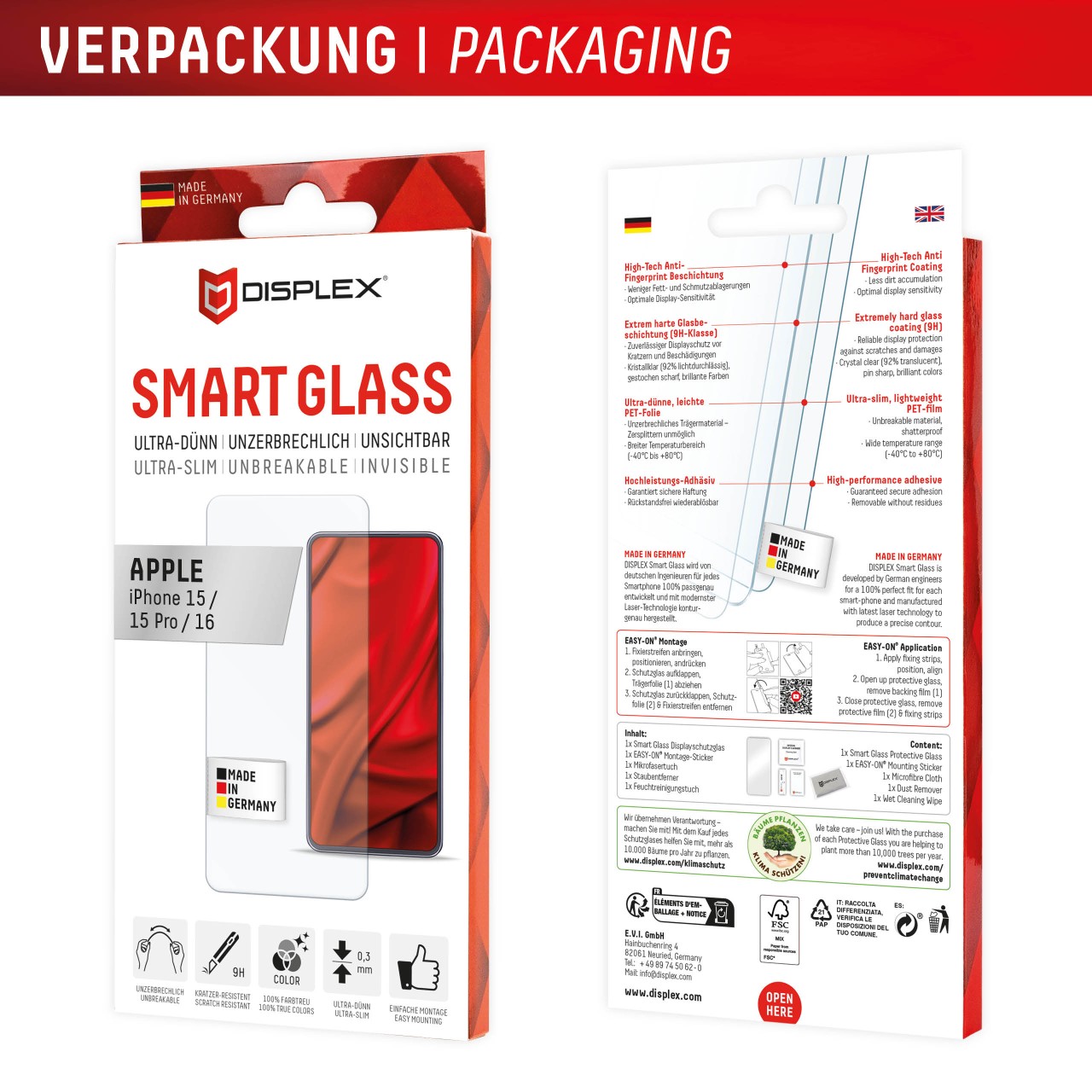 iPhone 16/15/15 Pro Smart Glass