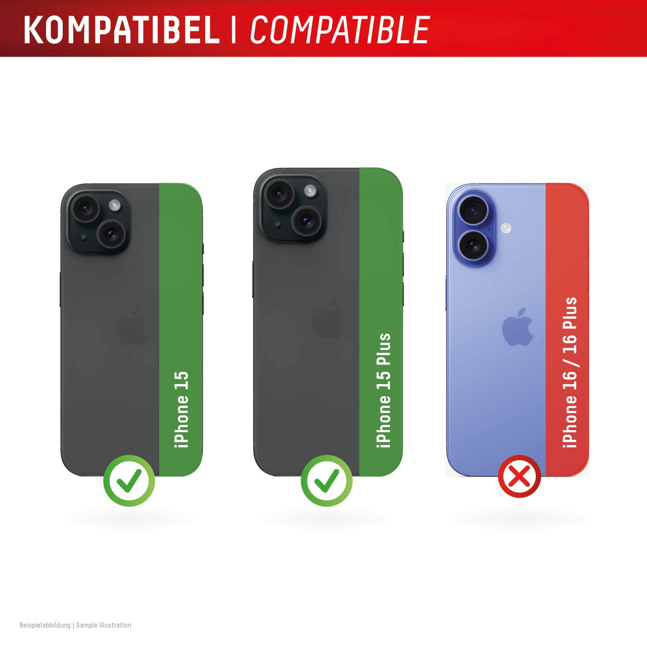 iPhone 15/15 Plus Premium camera protection single rings