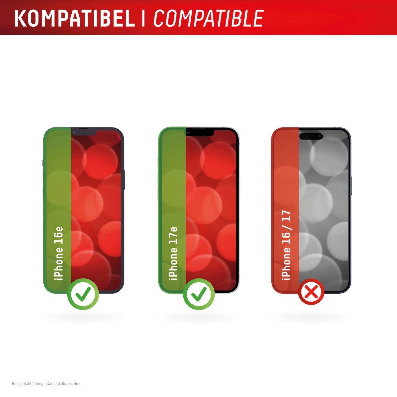 DISPLEX Panzerglas + Handyhülle iPhone 16e/17e