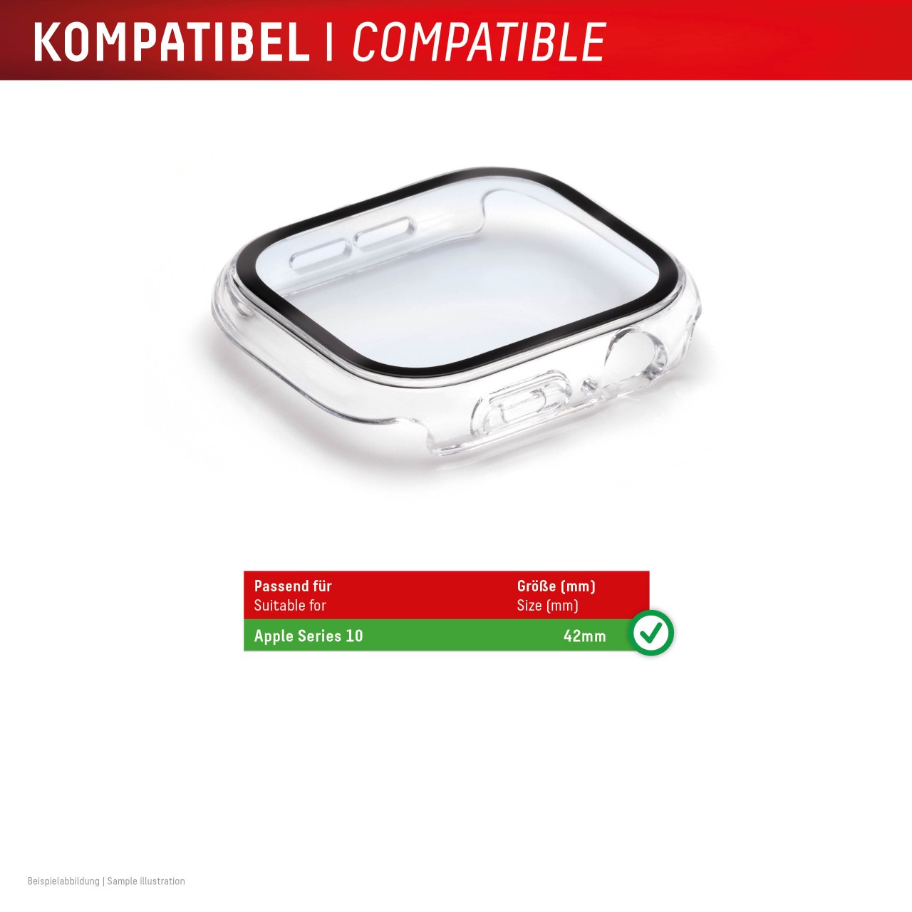 Apple Watch 10 (42mm) Premium Full Body tempered glass, transparent