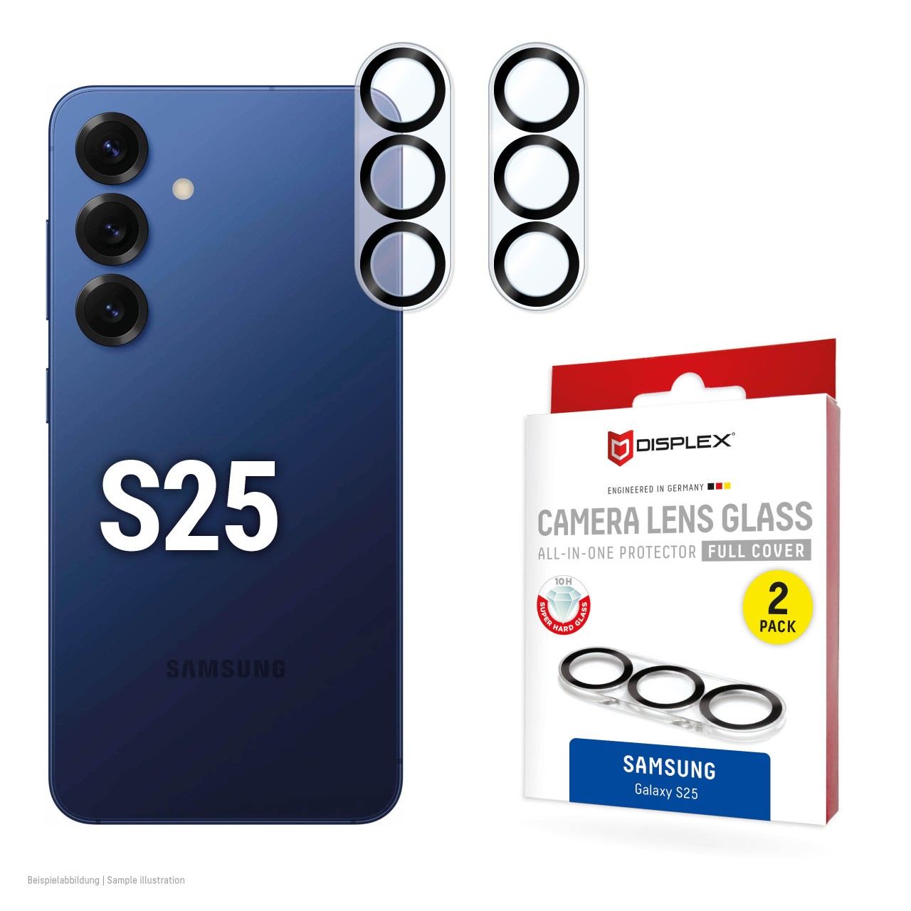 Samsung Galaxy S25 All-in-one camera screen protector, 2 pieces