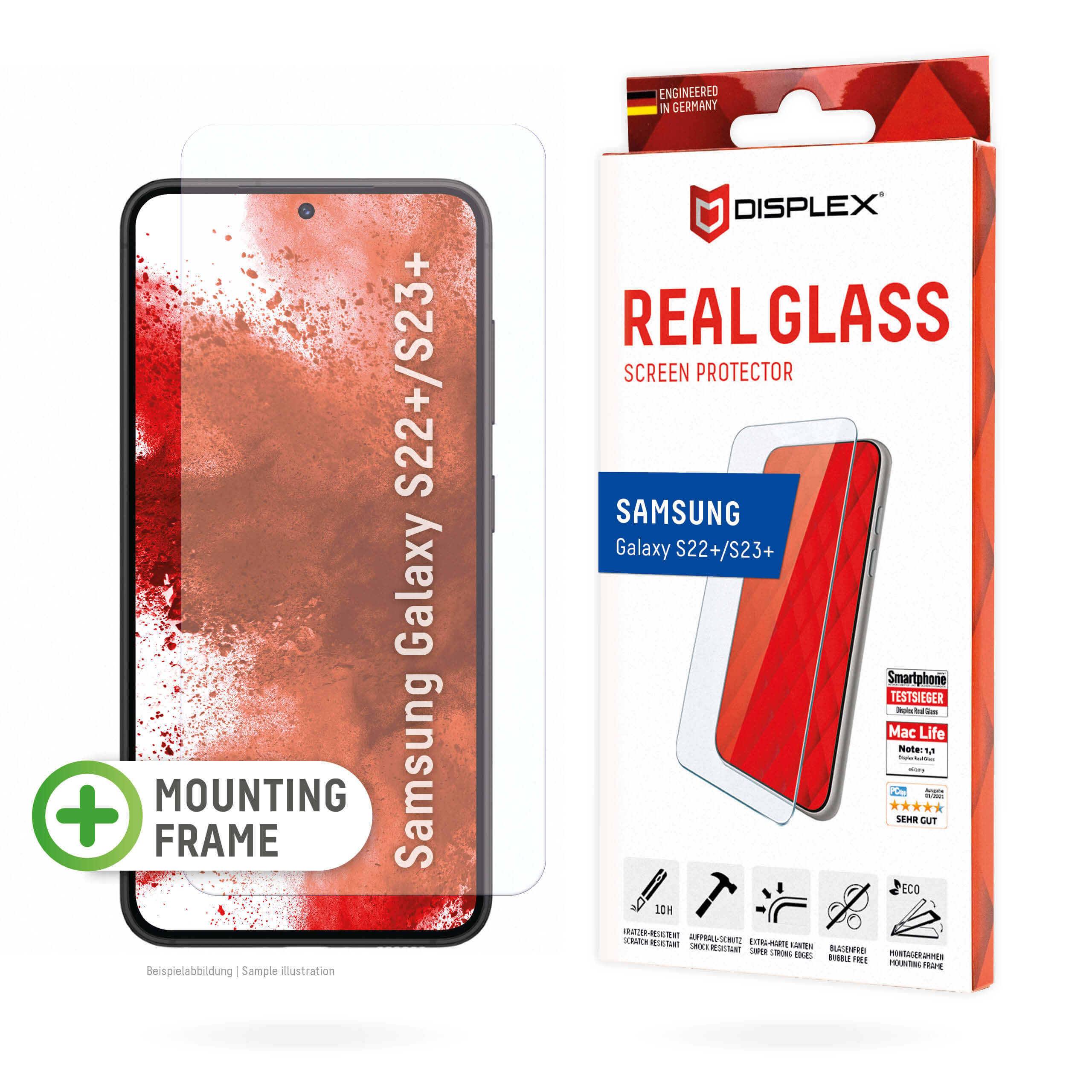 Protection d'écran en verre trempé pour Samsung Galaxy S22 Plus / S23 Plus