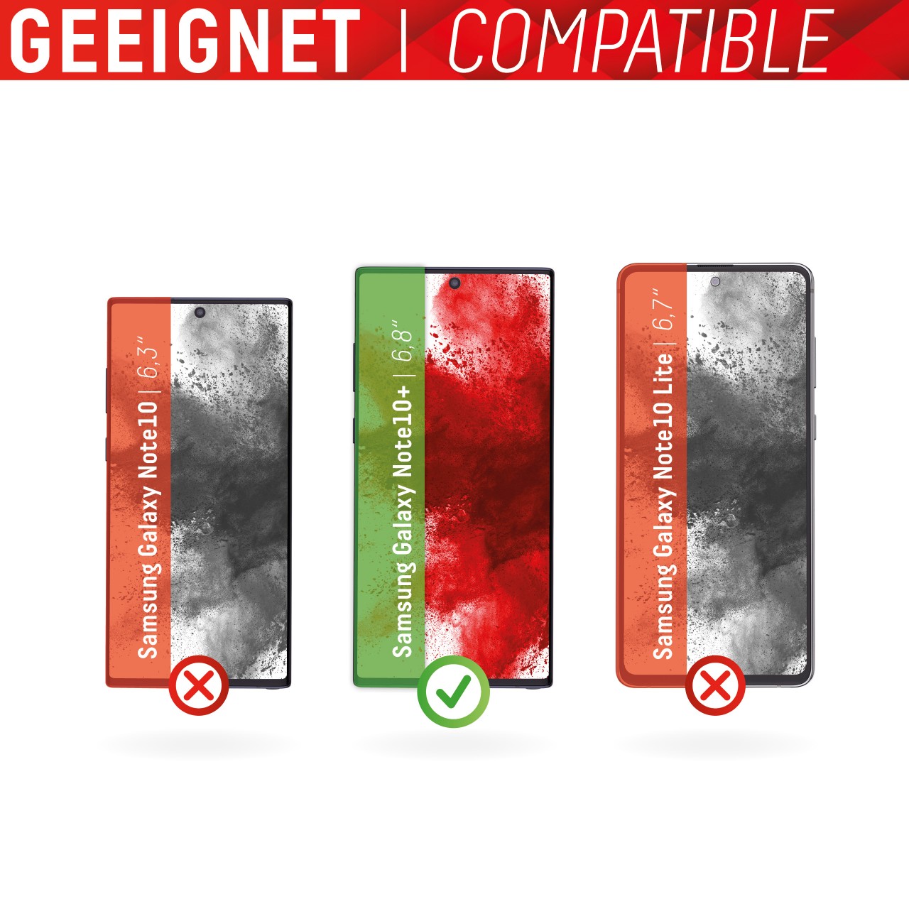 Samsung Galaxy Note10+ Full Cover Schutzglas