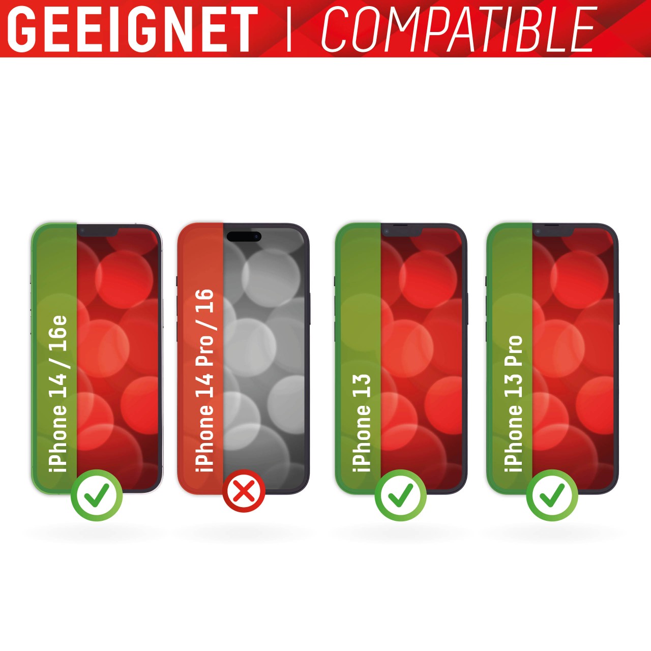 iPhone 13/13 Pro/14/16e Privacy Schutzglas