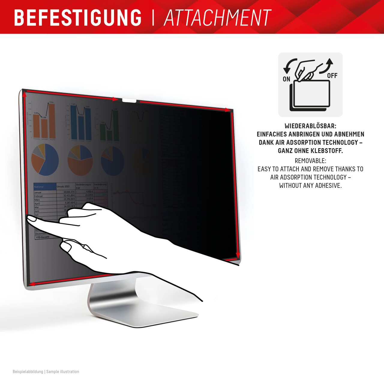 Desktop Blickschutzfilter für Apple Studio Display 27"