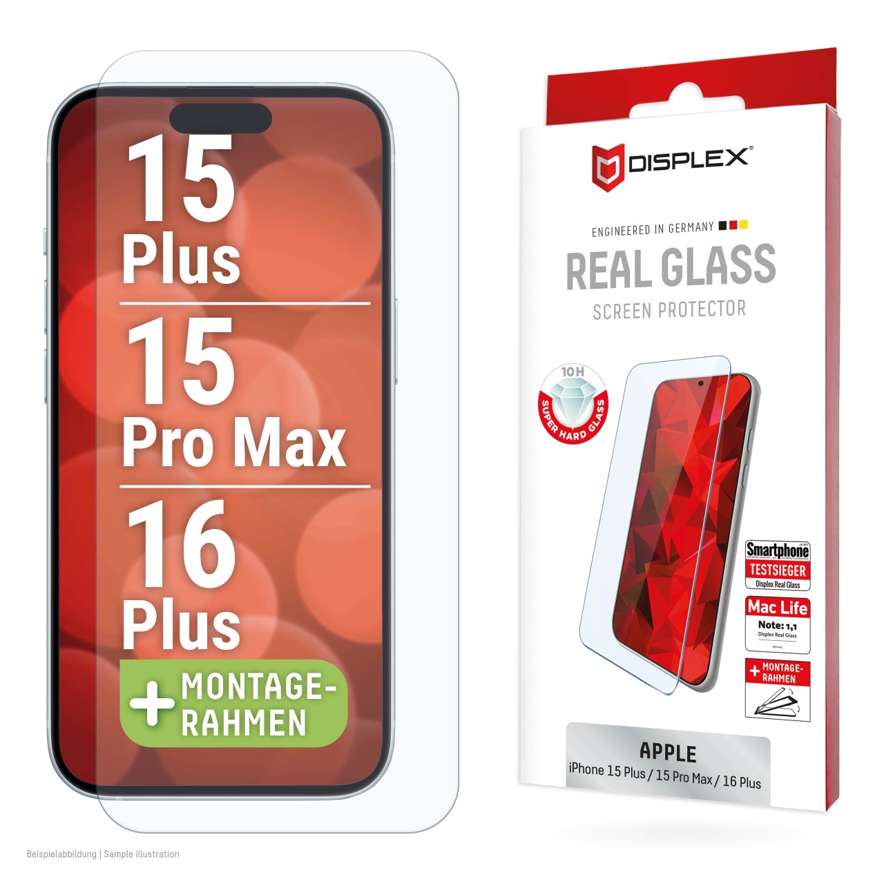 iPhone 16 Plus/15 Plus/15 Pro Max Panzerglas