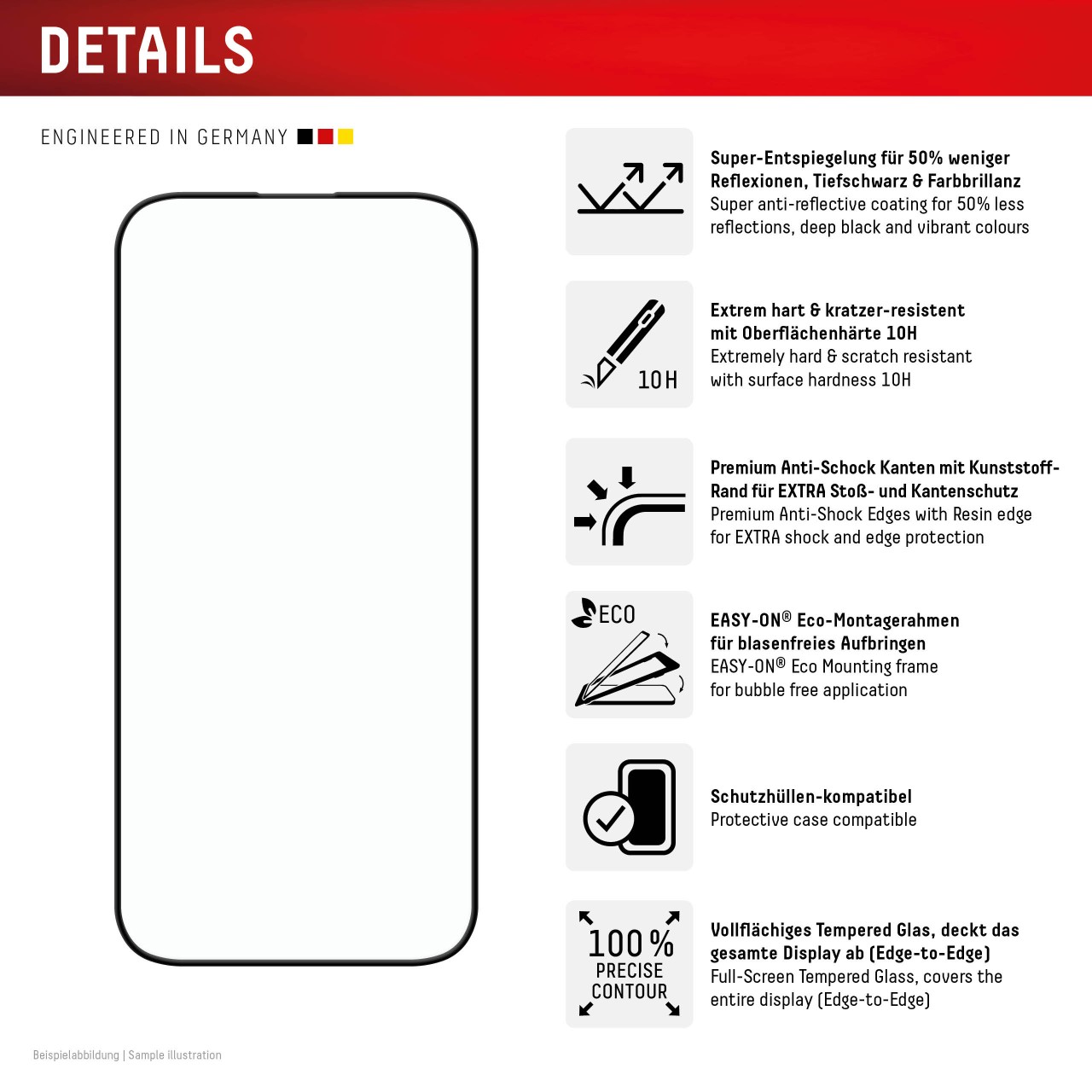 iPhone 16 Pro Premium Anti-Reflex Panzerglas (super-entspiegelt)