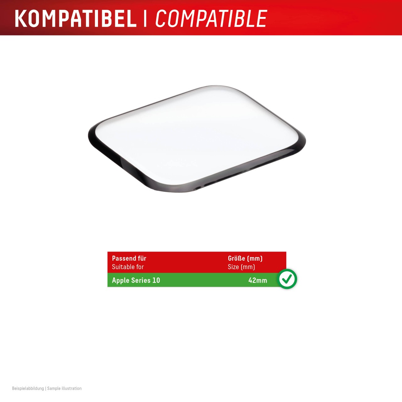 Apple Watch 10 (42mm) Full Cover tempered glass, 2-Pack
