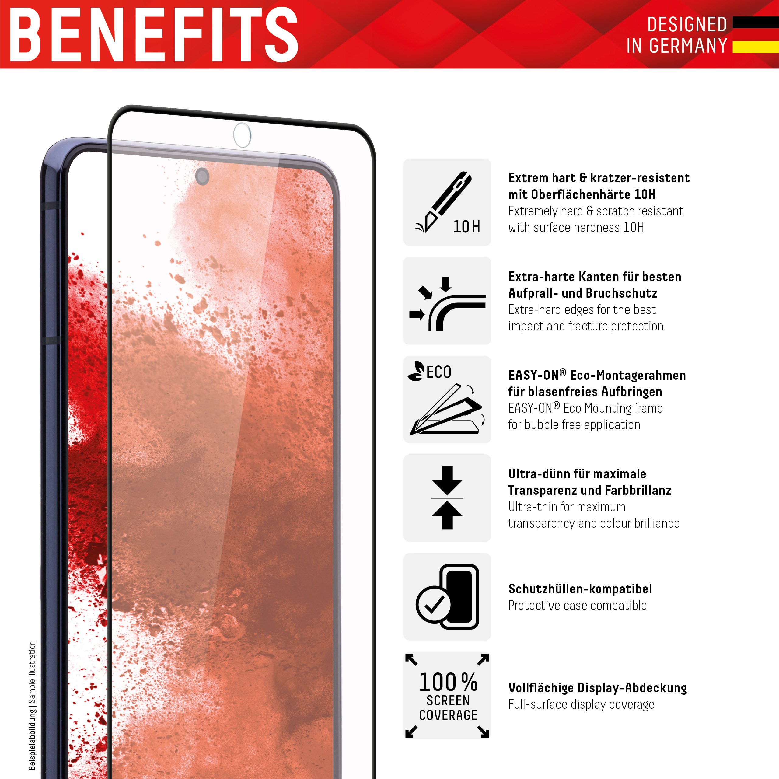 Galaxy S10 Full Cover Glass
