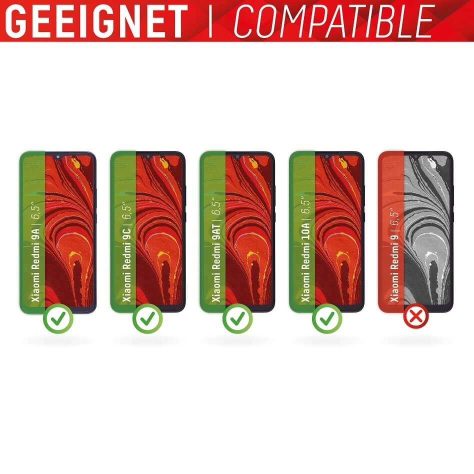 Xiaomi Redmi 9C, 9AT, 9A, 9C Schutzglas (2D)