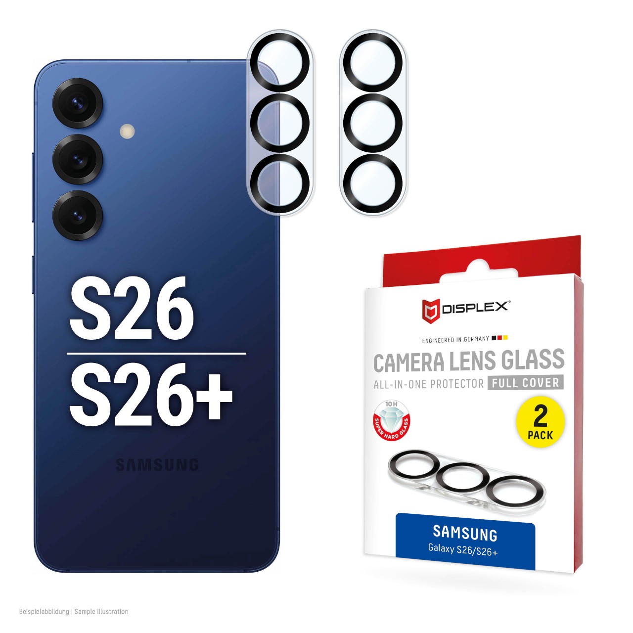 Samsung Galaxy S26/S26+ All-in-one camera screen protector, 2 pieces