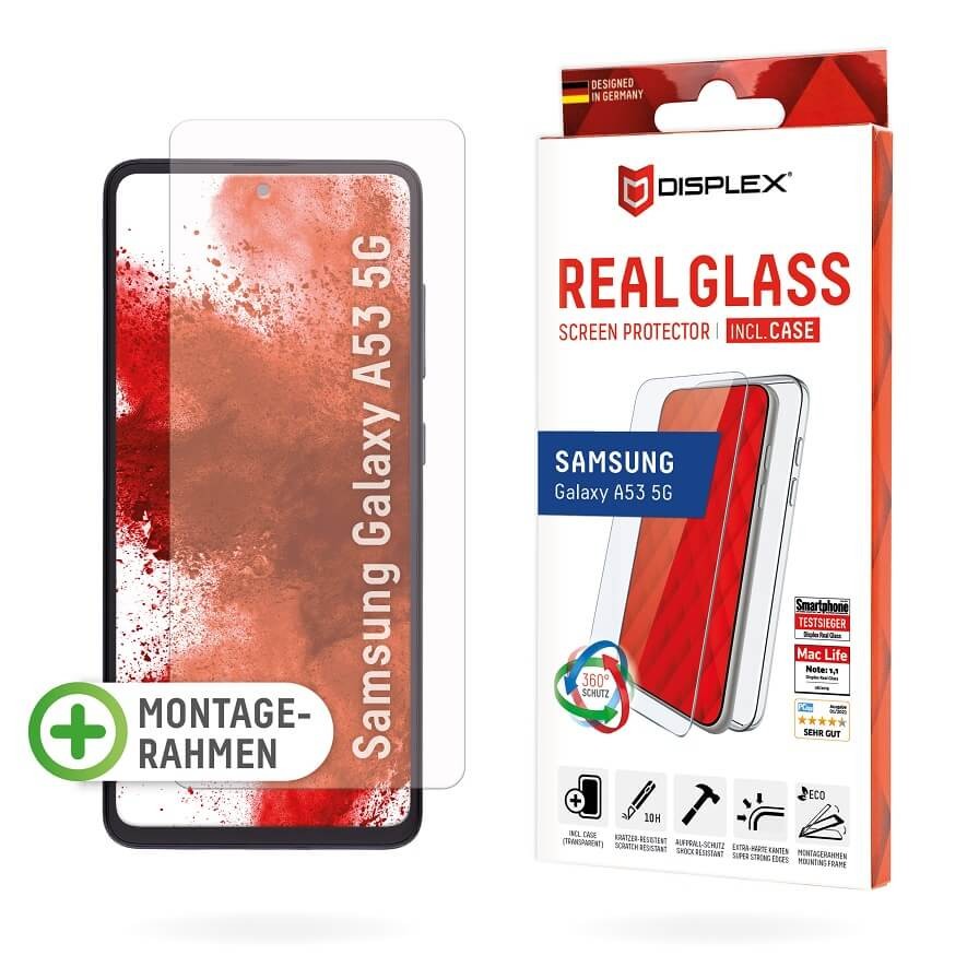 Samsung Galaxy A53 5G 2D Schutzglas + Case