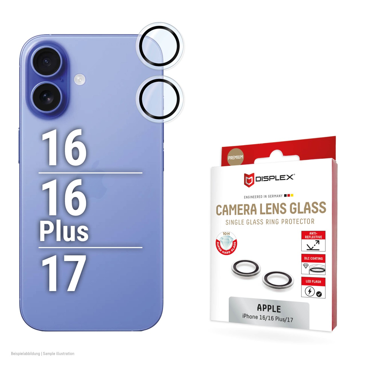 iPhone 16/16 Plus/17 Premium Kamera Schutzringe