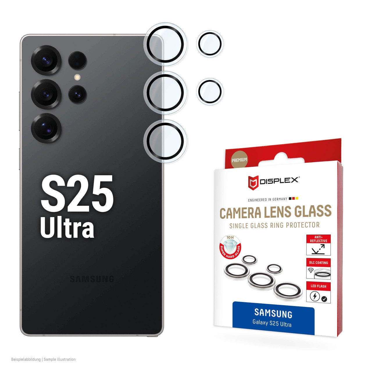 Samsung Galaxy S25 Ultra Premium camera protection single rings