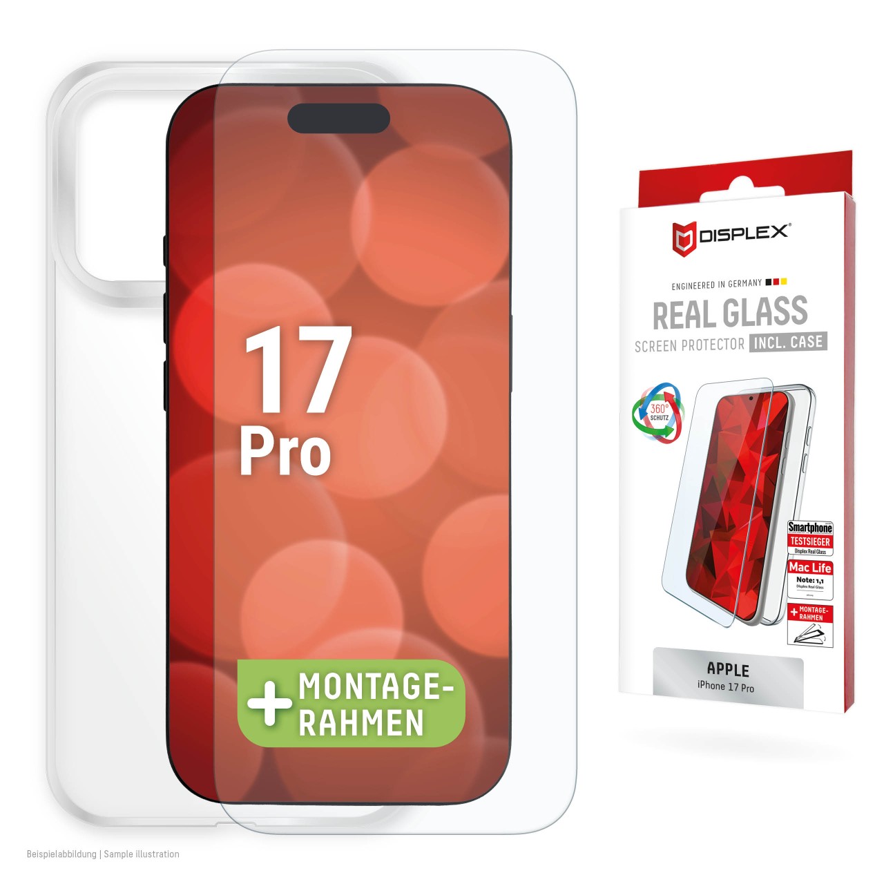 iPhone 17 Pro Panzerglas + Schutzhülle