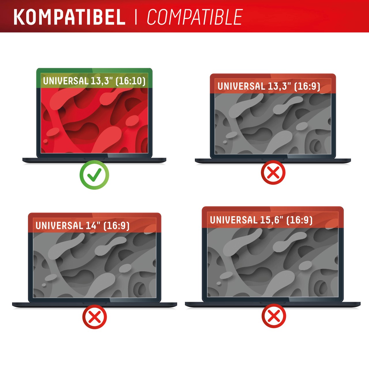 Universal Laptop/ Notebook 13,3'' (16:10) Privacy Safe magnetic