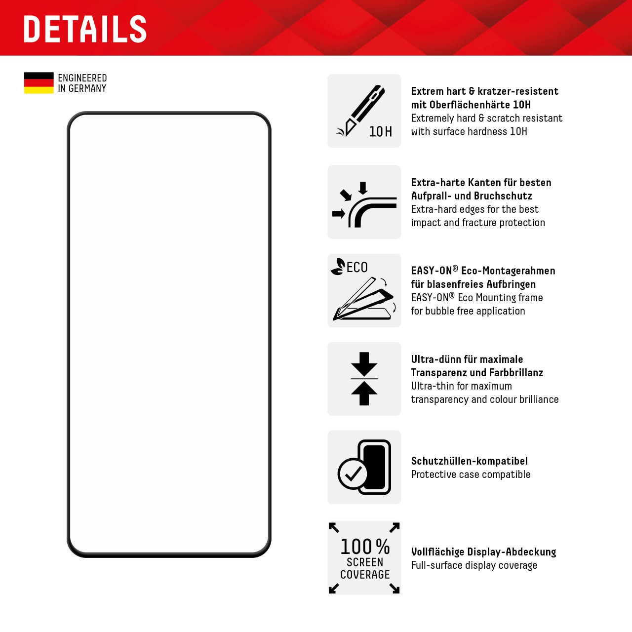 Samsung Galaxy S22/S23 Premium Full Cover Schutzglas