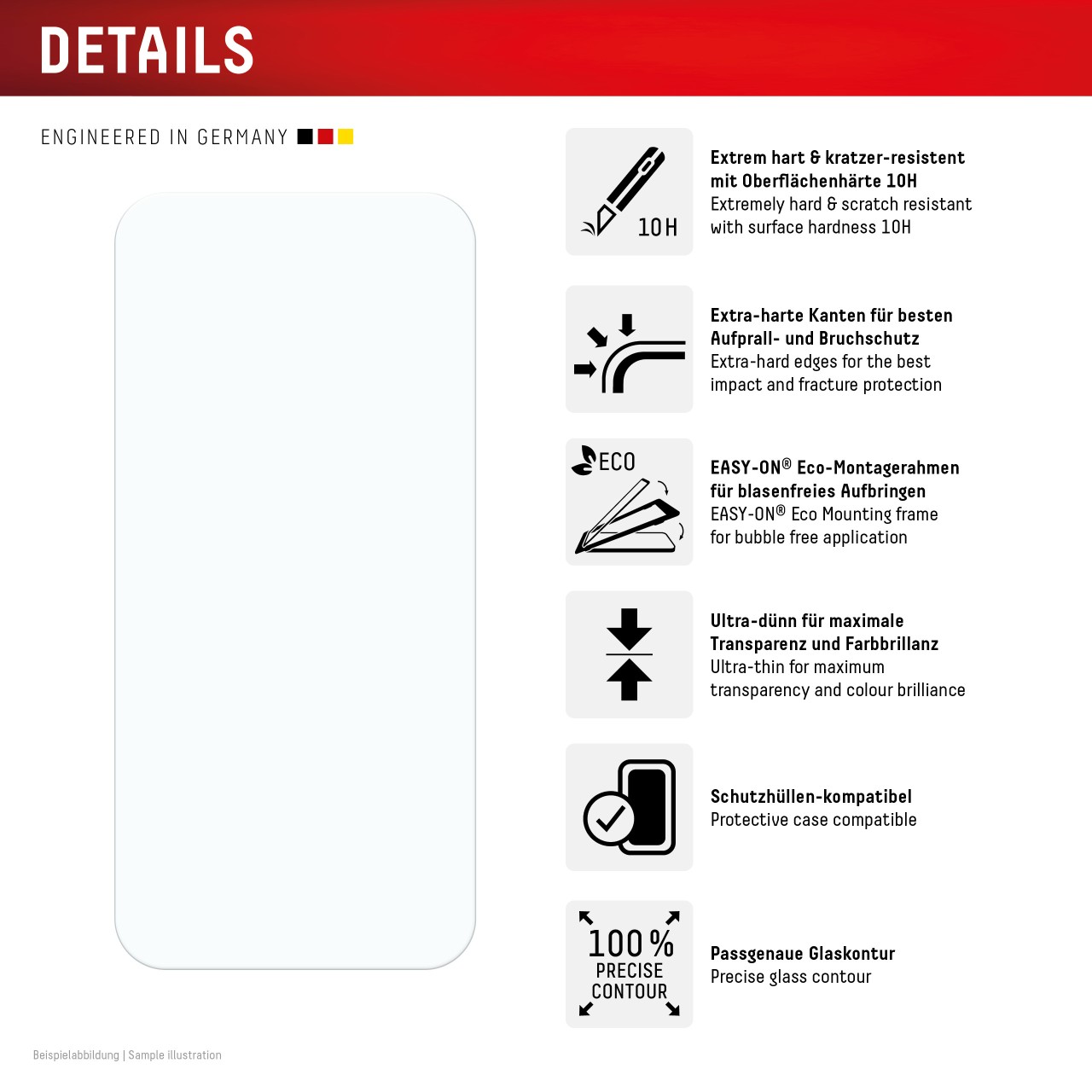 DISPLEX Real Glass + Case Apple iPhone 16e