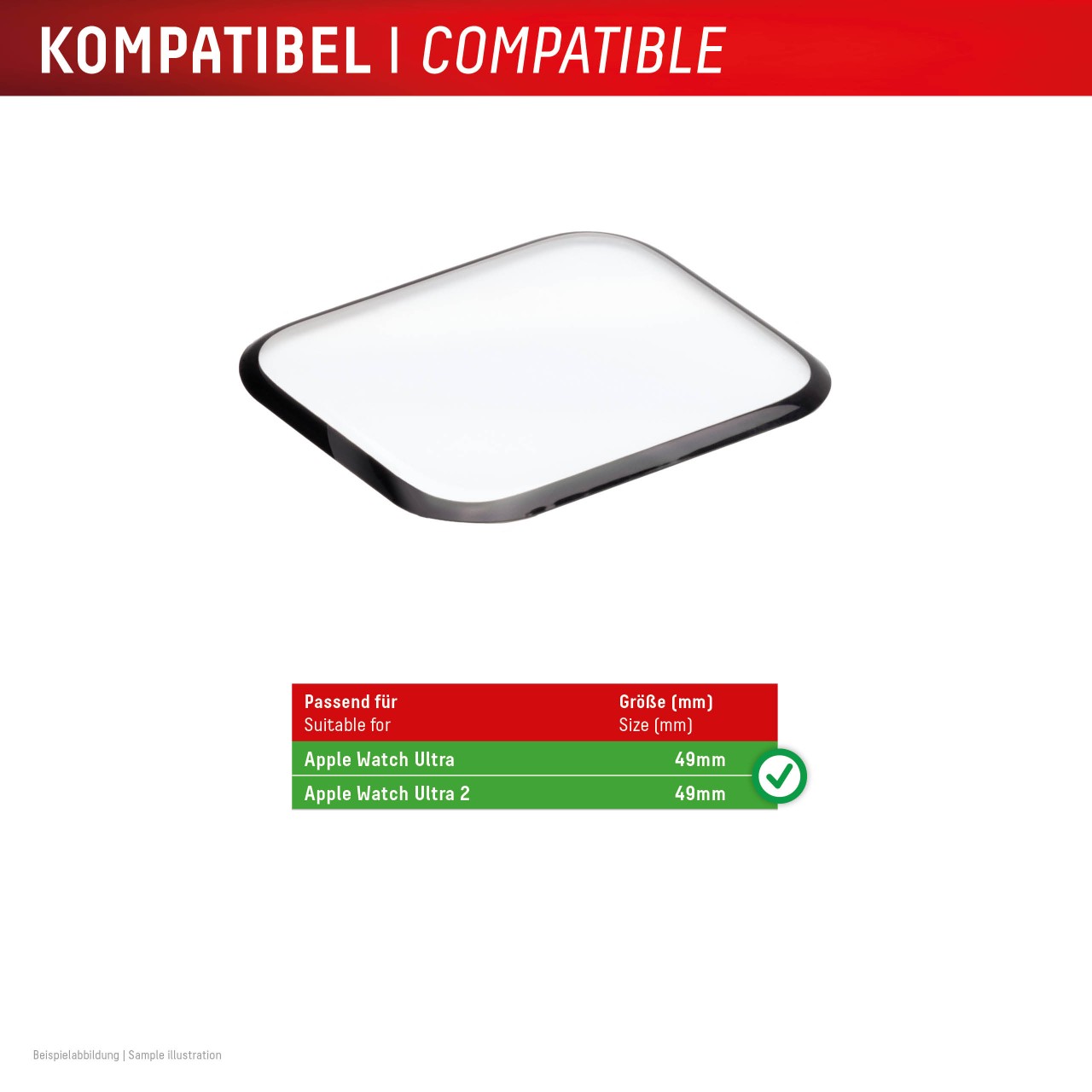 Apple Watch Ultra/Ultra 2 (49mm) Full Cover tempered glass, 2-Pack