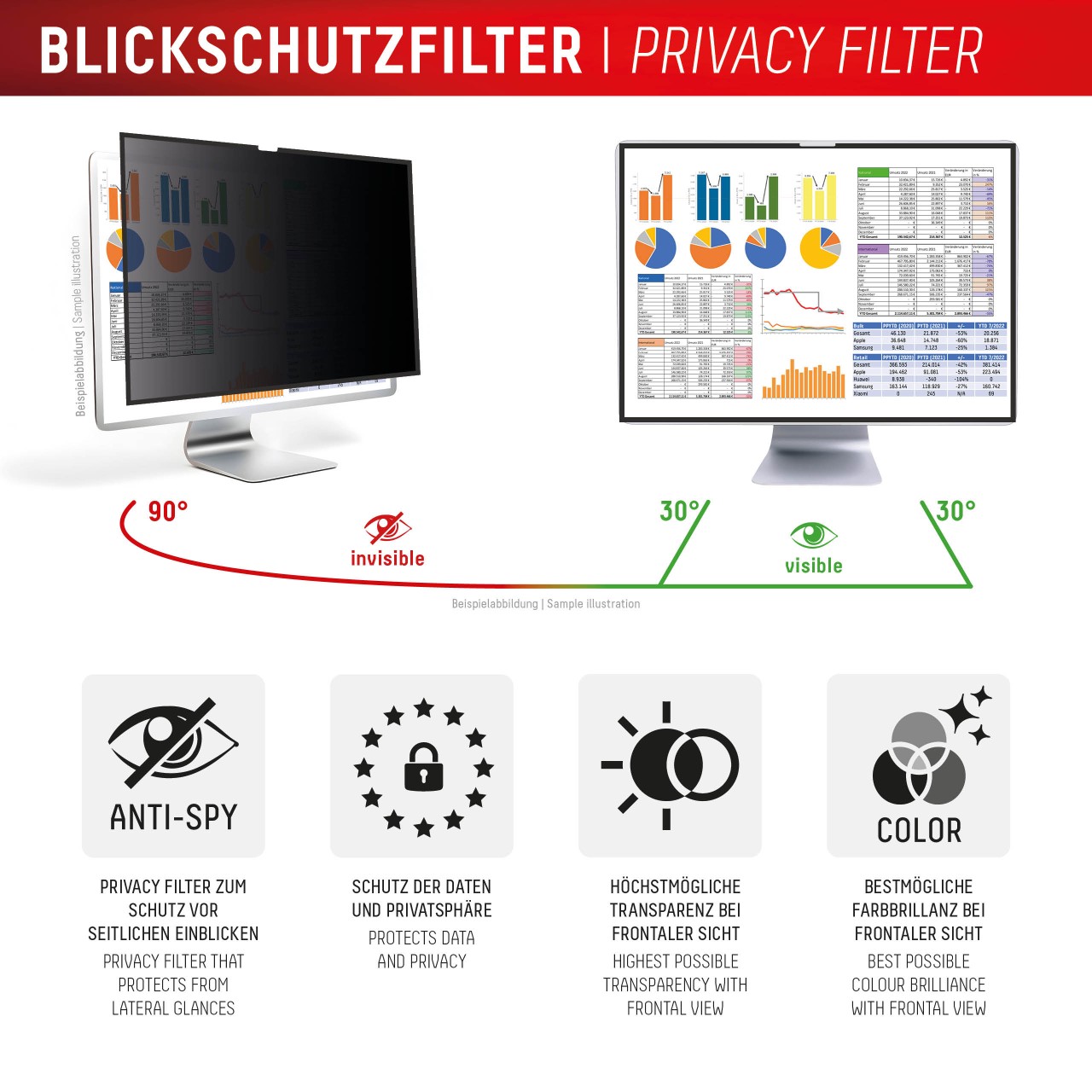 Desktop Blickschutzfilter für Apple Studio Display 27"