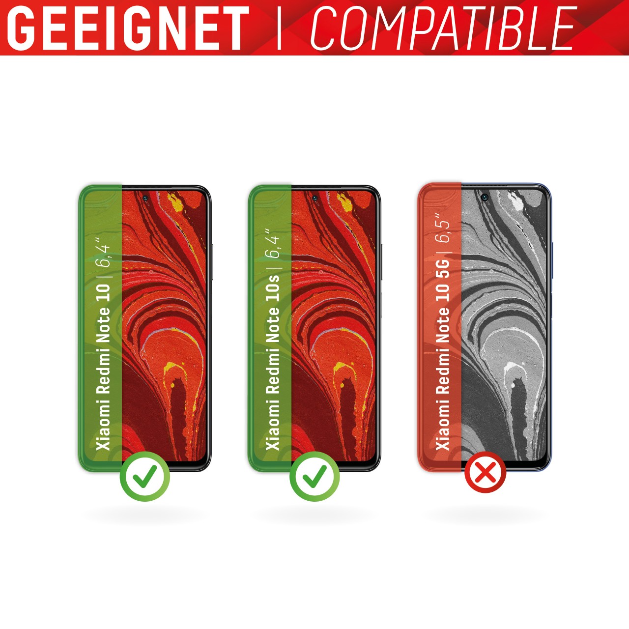 Redmi Note 10/10S Schutzglas (2D)
