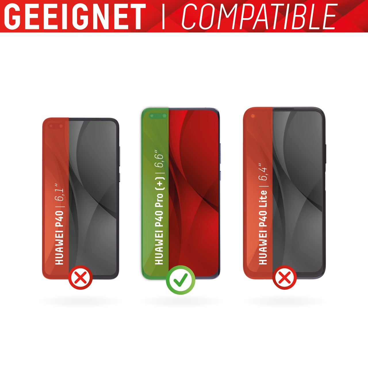 Huawei P40 Pro(+) Full Cover Schutzglas