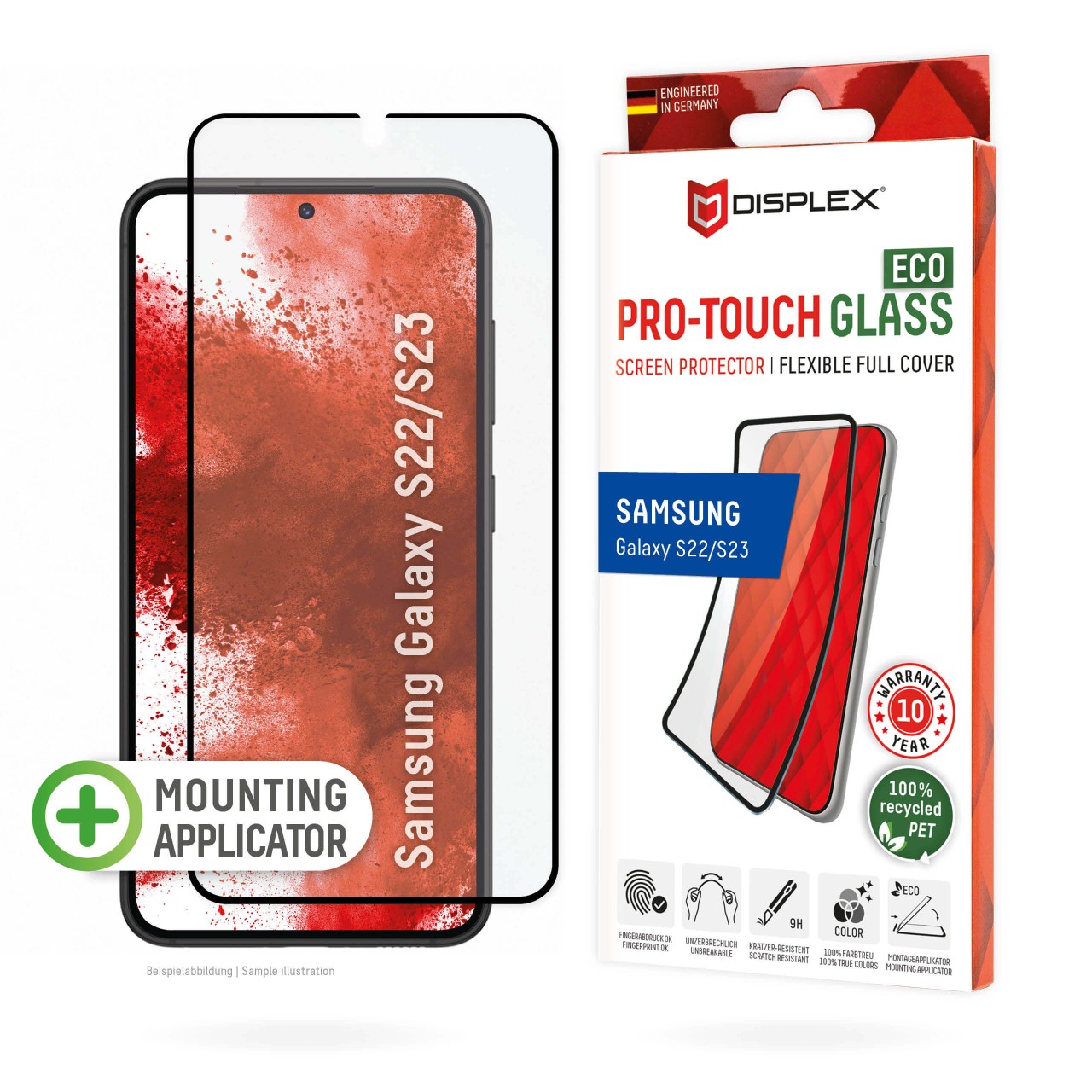 PRO-TOUCH GLASS ECO Samsung Galaxy S22/S23 Schutzglas Full Cover