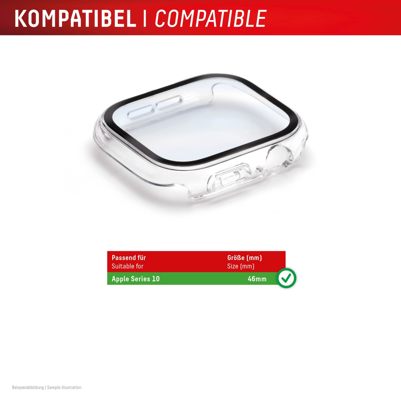Apple Watch 10 (46mm) Premium Full Body tempered glass, transparent
