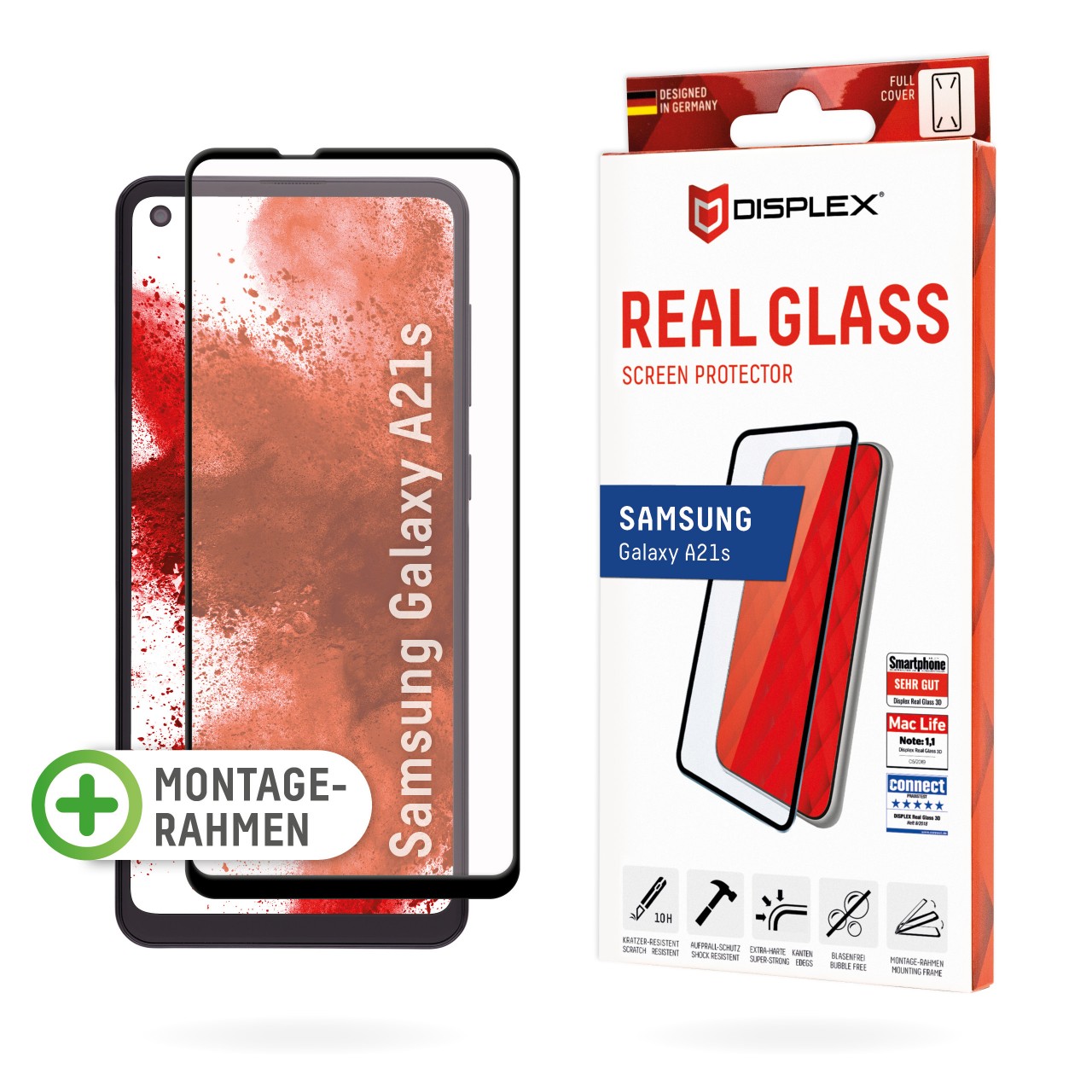 Samsung Galaxy A21s Full Cover Schutzglas