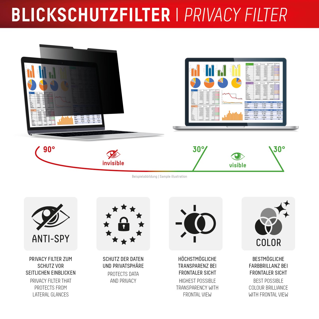 Universal Laptop/ Notebook 13,3'' (16:10) Privacy Safe magnetic