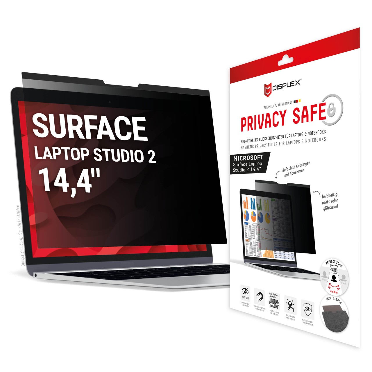 DISPLEX Privacy Safe MS Surface Laptop Studio 2, 14,4'', 3:2