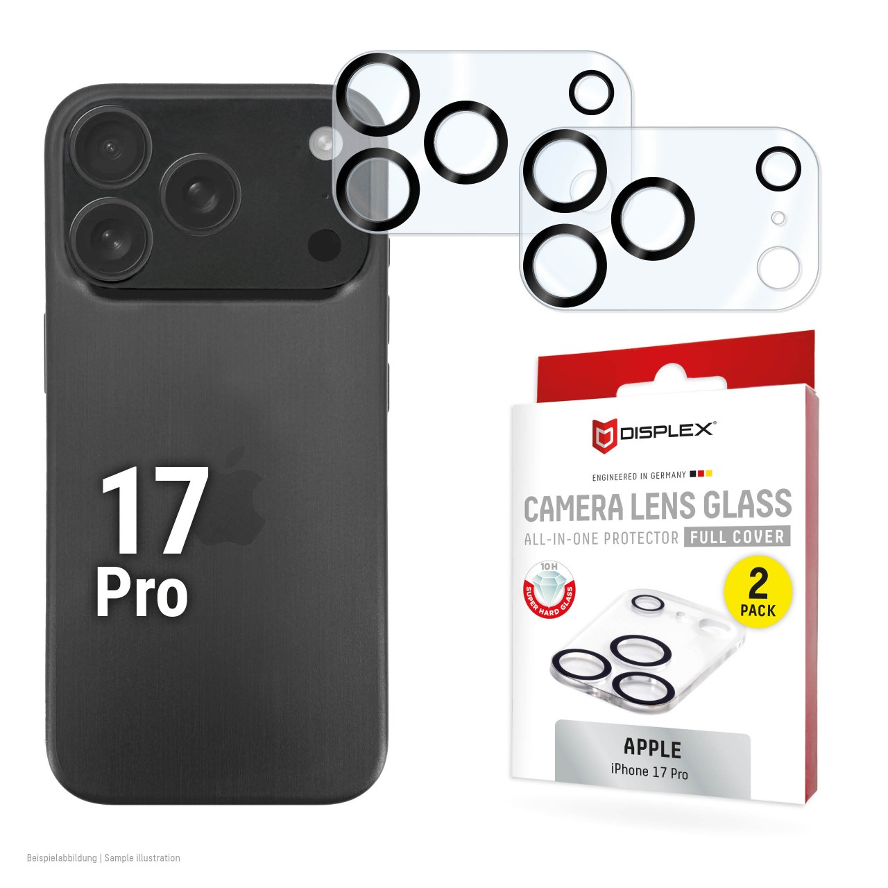 iPhone 17 Pro All-in-one Kamera Schutzglas, 2 Stück