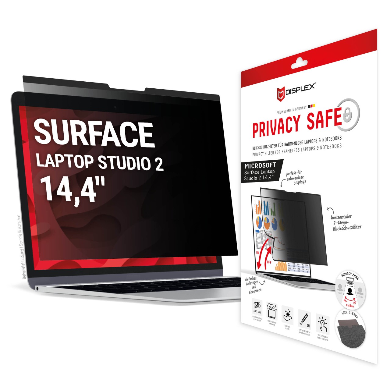 DISPLEX Privacy Safe MS Surface Laptop Studio 2, 14,4'', 3:2