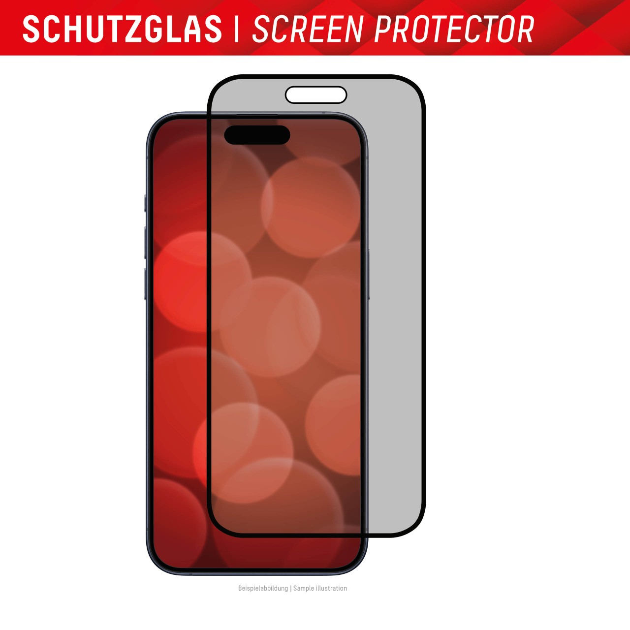 iPhone 15, iPhone 15 Pro Privacy Schutzglas